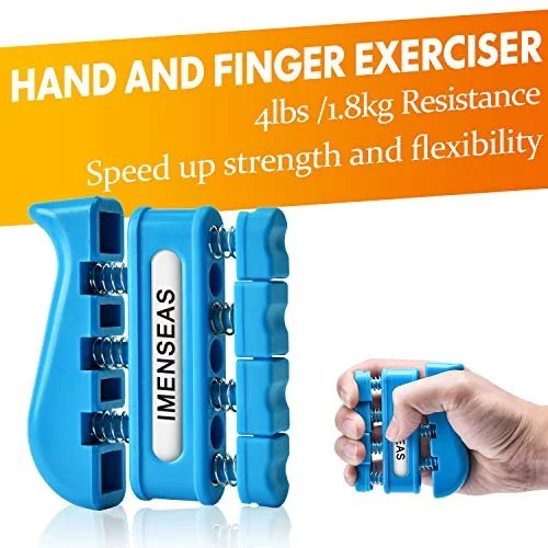 Imenseas Hand Grip Strengthener 7 Pack Adjustable Hand Gripper Finger Stretcher Resistance Extensor Bands Finger Exerciser Grip Strength Ring St Imported Products from USA iBhejo