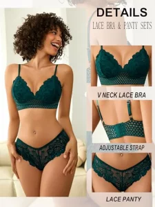 sexy playful lingerie Saphire 4pc Lace Bondage Lingerie Set