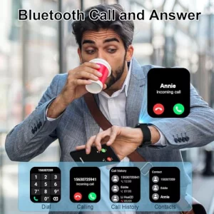 Smart WatchAnswerMake Calls, 1.96 HD Smartwatches for Men Women, Fitness Tracker with Heart Rate SpO2 Sleep Monitor, Pedometer, 100 Sport Modes, IP68