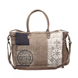 Myra Bag Retro Upcycled Canvas Weekender Bag S-1200