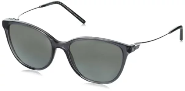 Emporio Armani Womens EA4220 Cat Eye Sunglasses, Black, 54 mm