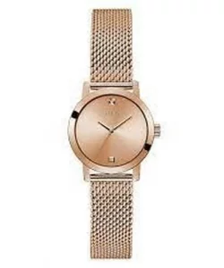 GUESS Ladies 25mm Watch - Rose Gold Tone Bracelet Rose Gold Tone Case Rose Gold Dial