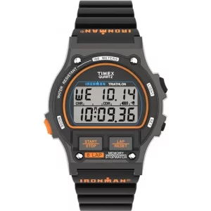 Timex Mens Ironman Classic 42mm Watch - Black Strap Digital Dial Gray Case
