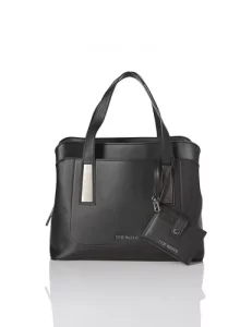 Steve Madden BGRAMMER Top Handle Satchel with Card Case, Black