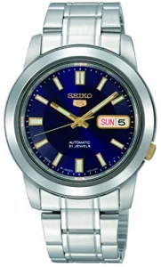 Seiko Mens SNKK11 5 Stainless Steel Blue Dial Watch