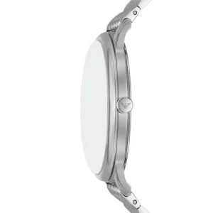 Emporio Armani Mens Three-Hand Date Silver Stainless Steel Bracelet Watch Model AR11600