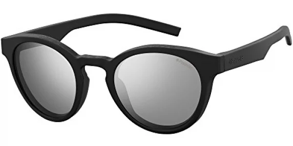 Polaroid Sunglasses PLD7021S Polarized Oval Sunglasses, Black, 49 mm