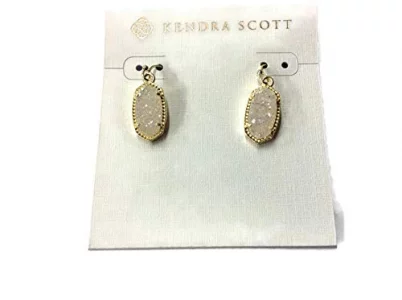 Kendra Scott Lee Earrings - Iridescent - Versatile Earrings - 0.63 Length X 0.38 Width, Iridescent Drusy Setting, Modern Oval Shape, Fish Hook Back