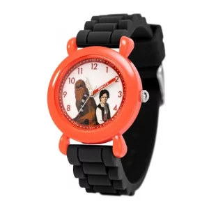 STAR WARS Kids Plastic Time Teacher Watch, Analog Quartz Silicone Strap Watch