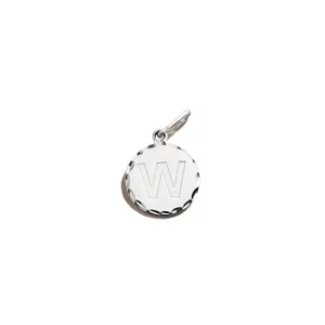 Alex and Ani Initial W Charm, W, Sterling Silver, Silver W, Charm Size 0.51 inch Width by 0.51 inch Height