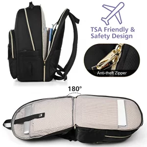 Breold Women's Laptop Backpack - 17.3" TSA Friendly, USB Port, Anti-Theft, Travel & Work - View #12