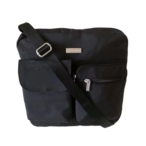 Baggallini Canyon Crossbody Bag – Black Cheetah Print, Lightweight & Water-Resistant - View #13