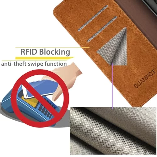 SUANPOT for Samsung Galaxy S24 FE Wallet case with RFID Blocking Credit Card Holder,Flip Book SUANPOT for Samsung Galaxy S24 FE Wallet case with RFID Blocking Credit Card Holder,Flip Book