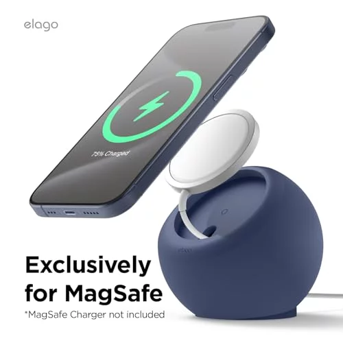 Magsafe stand elago ms2 charging stand MagSafe スタンド シリコン 製 MagSafe充電器 用 卓上スタンド ケーブル 収納 付 マグセーフ スマホスタンド MagSafe 対応 iPhone アイフォン 15 14 13 12 他 対応 elago MS2 CHARGING STAND comwap コムワップ