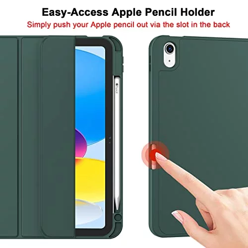 ZryXal New iPad 10th Generation Case 10.9 Inch 2022 with Pencil
