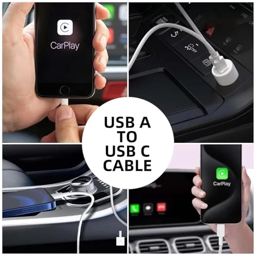 Carplay Kabel Do IPhone 15, 16, USB A Na USB C, 12,9, 11