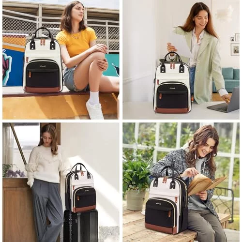 LOVEVOOK Laptop Backpack for Women,18 inch Professional Womens Travel  Backpack Purse Anti-theft Laptop Computer