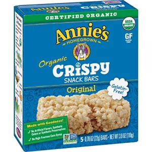 Annie's Organic Original Crispy Snack Bars, Gluten Free, 3.9 oz, 5 ct