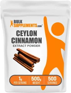 BulkSupplements.com Ceylon Cinnamon Extract Powder - Cinnamon Extract, Cinnamon Ceylon - Cinnamon Supplement, Pack of 1 - Gluten Free Soy Free, 1000