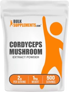 BulkSupplements.com Cordyceps Mushroom Extract Powder - Cordyceps Powder, from Cordyceps Sinensis - Cordyceps Extract, Gluten Free - 2000mg per Servi