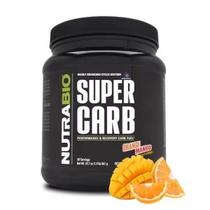 NutraBio Super Carb - Complex Carbohydrate Supplement Powder - Cluster Dextrin and Electrolytes for Performance Enhancement Muscle Recovery - Orange