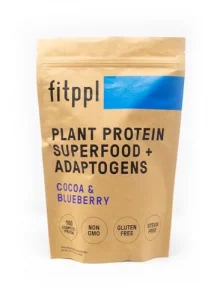 fitppl Plant Based Protein Powder wSuperfoods, Ashwagandha, Reishi, Lions Mane for Optimal Health 18G of Organic Chocolate Vegan Protein, Gluten Fre