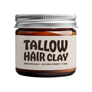 Earth Wave All Natural Tallow Hair Clay - Premium Hair Styling Clay - Organic Ingredients - Zero Toxins - Perfect for everyday use - Medium Hold Natu