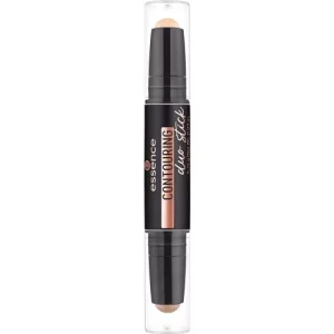 essence Contour Duo Stick 2-in-1 Highlight and Contour Slim Stick, Creamy, Buildable and Easy to Apply Vegan Cruelty Free 10 Fair