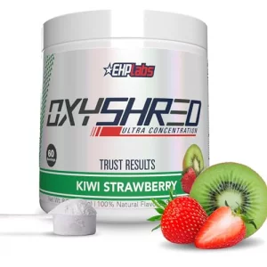 EHP Labs OxyShred Pre Workout Powder - Preworkout Powder with L Glutamine Acetyl L Carnitine, Energy Boost Drink - Kiwi Strawberry, 60 Servings