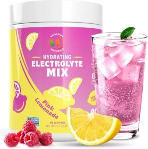 Vitalogix Naturals Electrolyte Powder Sugar-Free Hydration Supplement Keto Electrolytes for Energy Muscle Recovery Zero Sugar, Vegan, Gluten-Free
