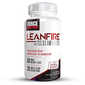 LeanFire with Next-Gen SLIMVANCE Advanced Thermogenic Fat Burner for Weight Loss with B Vitamins and Capsimax to Boost Metabolism, Increase Energy, a