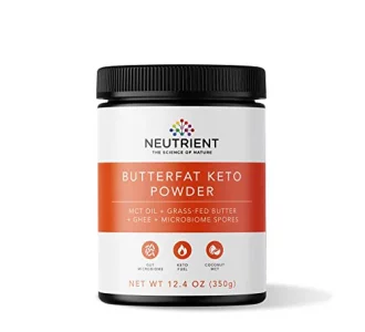 Neutrient Butterfat Keto MCT Oil Powder with Coconut Sourced MCT Oil Ghee with Grass Fed Butter Delicious Morning Keto Coffee Creamer for Ketosis
