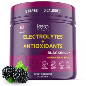 Keto Vitals Electrolytes Powder - Antioxidant Blend Keto Electrolytes Powder with Potassium, Magnesium, Sodium, Calcium - No Sugar Electrolyte Drink