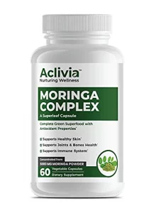Aclivia Moringa Complex Made with Oleifera Leaf Seed, Maximum Strength, Complete Green-Based Superfood with Antioxidant Properties