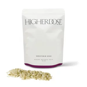 HigherDOSE Serotonin SOAK - Potent Magnesium Flakes with Stress Relief Essential Oils Apple Cider Vinegar - Relaxing Bath Salts to Maintain Serotoni