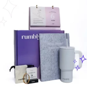 Rumbly 1st Trimester Mom-to-Be Essentials Box - Gift for Expecting Moms - Care Package with Essential New Mommy Items Pregnancy Must-Haves - Perfect