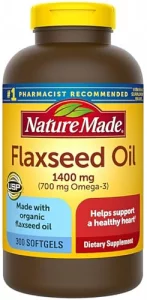 MUNCHIE MIX Flaxseed Oil 1400 mg Softgels for Heart Health 300 ct