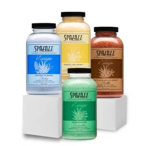Hot Tub Spa Bath Salt Aromatherapy Crystals Gift Set - Spazazz Escape Collection Bundle 4-Pack 22oz Each - Lavender Palmarosa Verbena Lime Coconut G