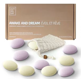 Lazy Spa Day - Energize with Awake Lavender Chamomile Jasmine Relax with Dream Lemon Eucalyptus Grapefruit 10-Piece Shower Steamer and Shower Bombs A