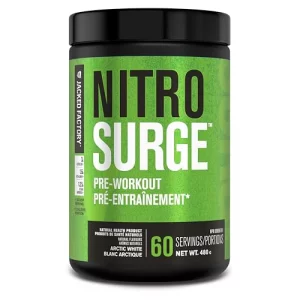 Jacked Factory NITROSURGE Pre Workout Supplement - Endless Energy, Instant Strength Gains, Clear Focus, Intense Pumps - Nitric Oxide Booster Prework