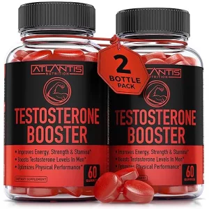 Atlantis Nutrition Testosterone Booster Gummies For Men - Enhances Strength Stamina - Optimizes Performance Male Enhancement - Made With Tribulus,