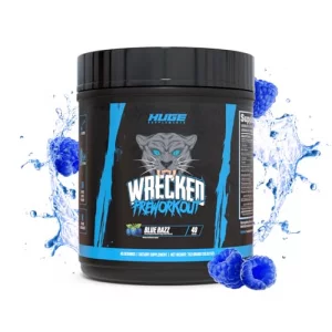 Wrecked Pre Workout Powder, Advanced Formula, Boosts Energy, Focus, Pumps Performance, 10g L-Citrulline, 6.4g Beta Alanine, 5g Tyrosine, 1g Alpha GP