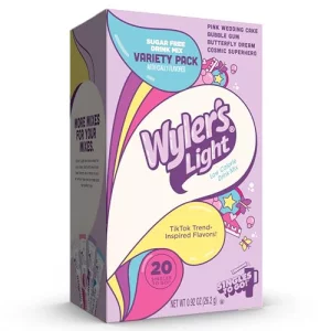Wylers Light Singles To Go Powder Packets Variety Pack Watertok Fun Flavors Pink Wedding Cake Bubble Gumbutterfly Dreamcosmic Superherosugar Caffein