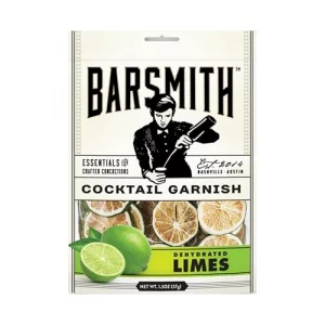 Barsmith Dehydrated Lime Slices 1.3Oz - Real Lime Garnish For Cocktails Mocktails Tea Cooking - Tangy Citrus Flavor - Pack Of 1