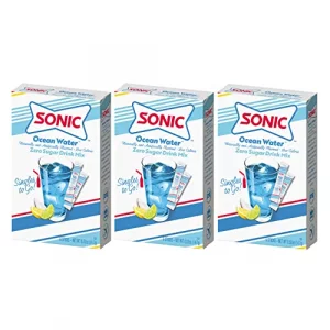 Sonic Singles To Go Powdered Drink Mix Ocean Water 6 Sticks Per Box 3 Boxes Included 18 Sticks Total