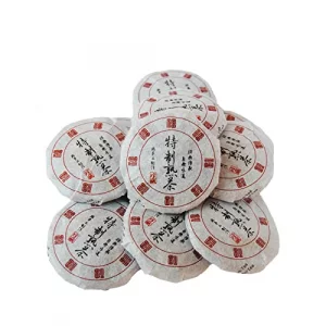 Ripe Pu Erh Tea Puerh Tea Cake Chinese Puer Tea Yunnan Pu-Erh Dark Tea No Fishy Puerh Tea Individually Wrapped 10 Mini Cakes 2.5 Oz