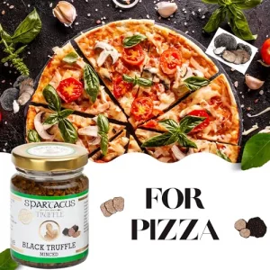 Spartacus Black Truffles Preserved In Extra Virgin Olive Oil - Perfect Gourmet Seasoning For Pizza Pasta Salads Potatoes Meat And Eggs - Vegan And Gl