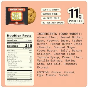 Good Word Peanut Butter Protein Cookie 1.69 Oz