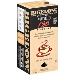 Bigelow Vanilla Chai Tea Bags 28-Count Box Pack Of 1 Black Tea Bags With Spices And Vanilla Flavor Rich In Antioxidants