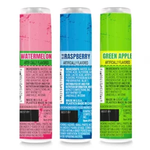 Warheads - Super Sour Candy Spray - Blue Raspberry Green Apple And Watermelon Flavors - 0.68 Oz. Bottles - 3 Pack